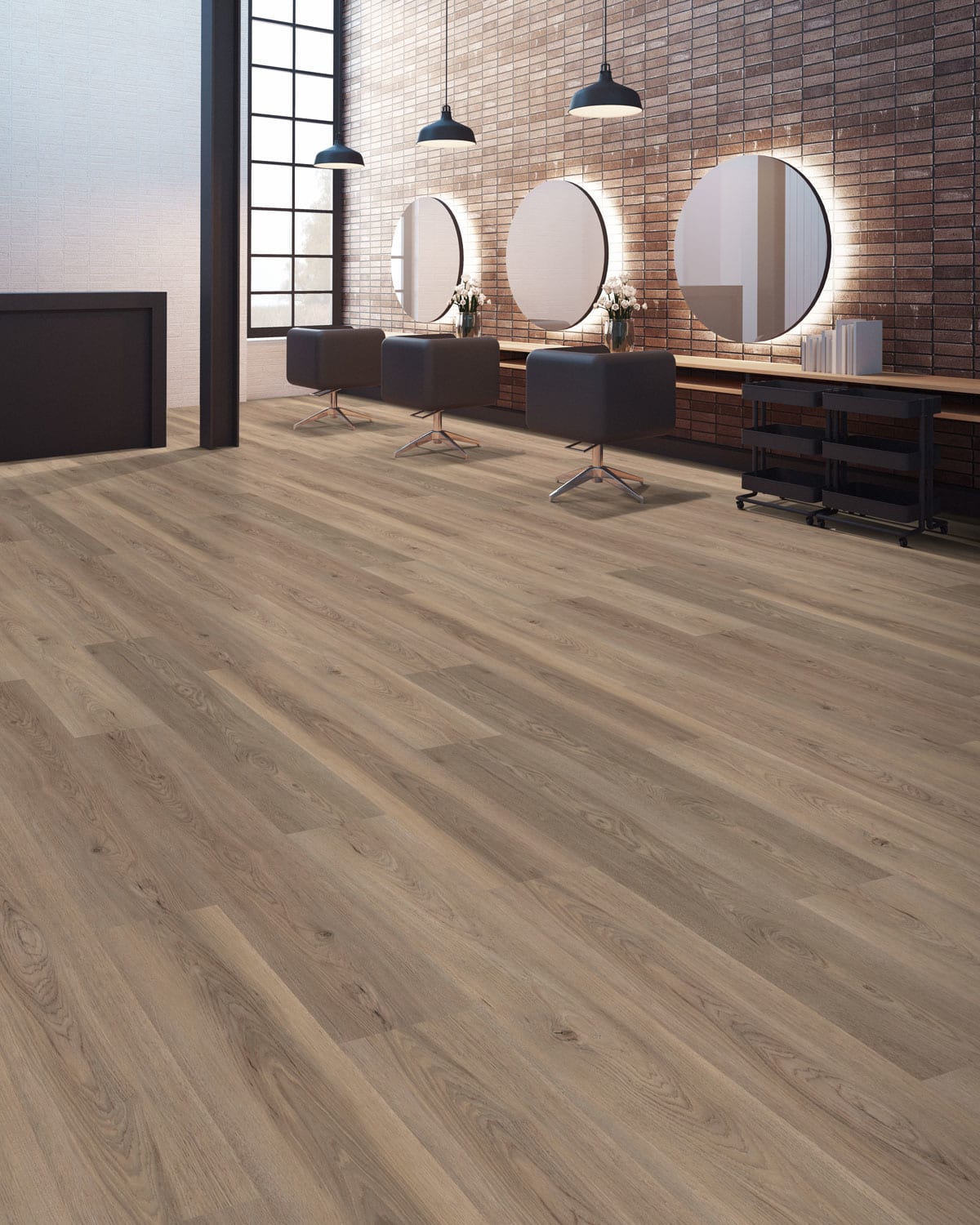 Dryback Luxury Vinyl Flooring, Glue Down, Santa Fe, 7" X 48" X 2mm, 8 mil Wear Layer - Prelude Collection (42 SQFT/CTN)