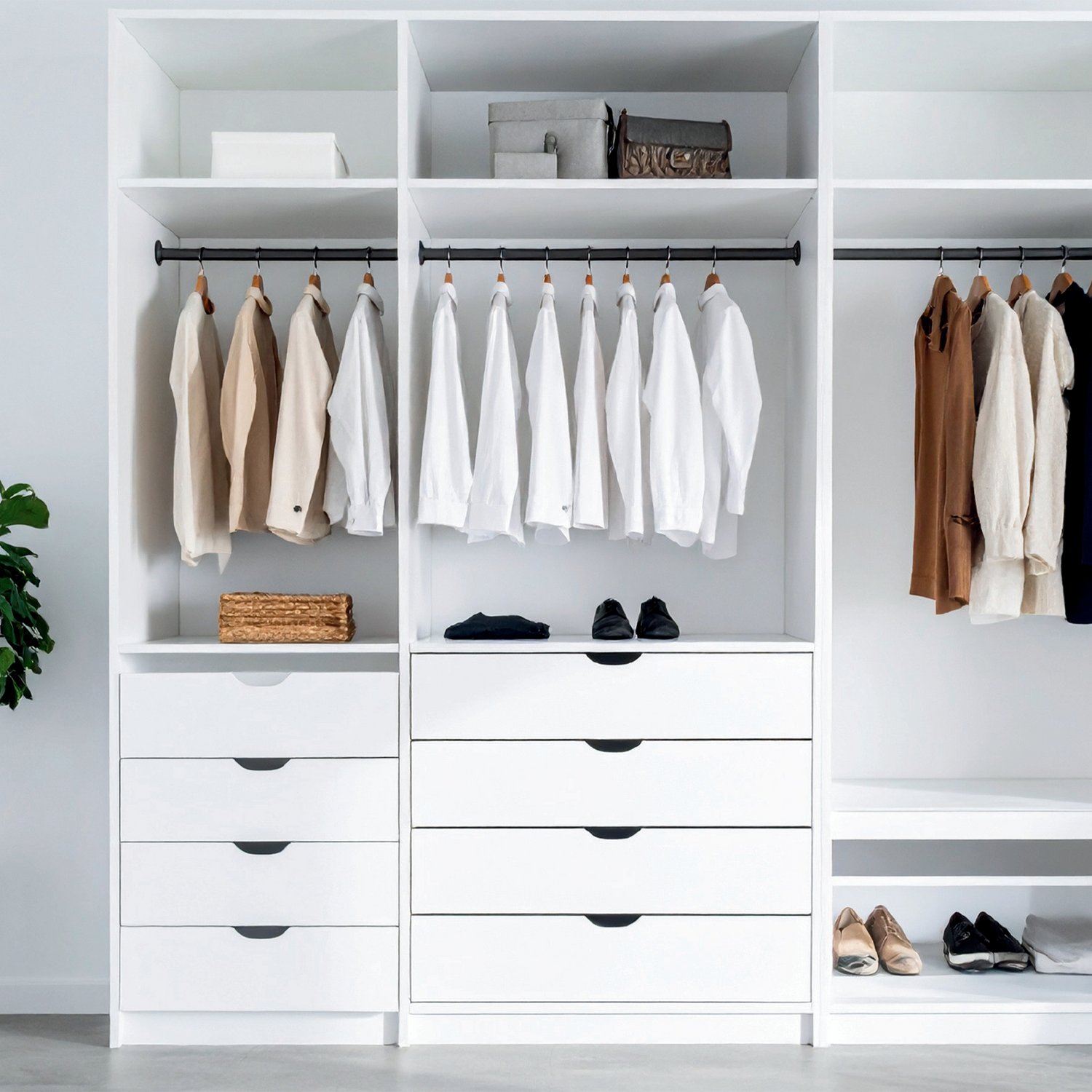 Pure Oak Closets - 36" Jewelry Access Shelf (15" D) - 36" Width  x 13.625" Depth