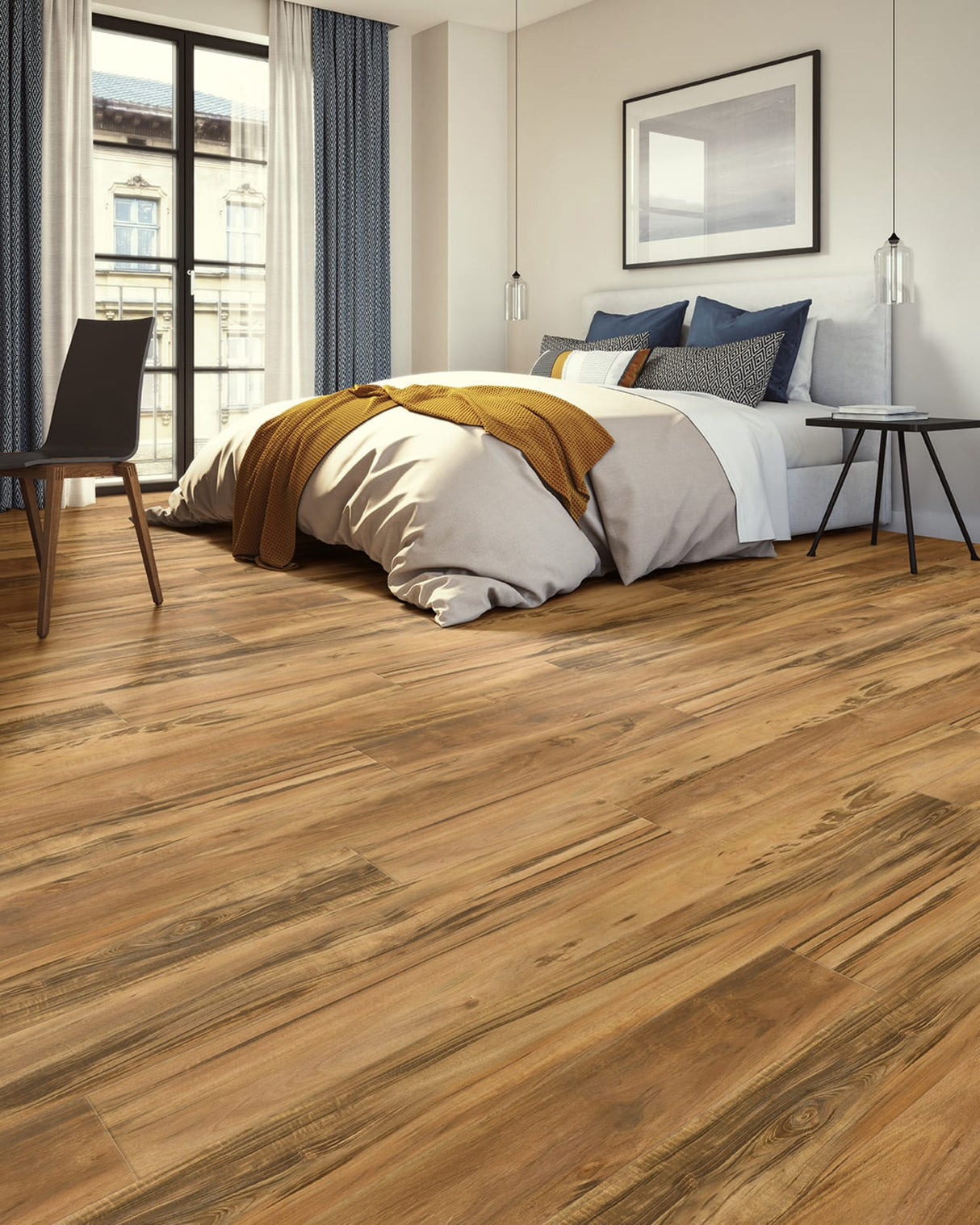 WPC Luxury Vinyl Flooring, Click Lock Floating, Salvador, 7" X 60" X 8mm, 20 mil Wear Layer - Epic Collection (23.62 SQFT/CTN)