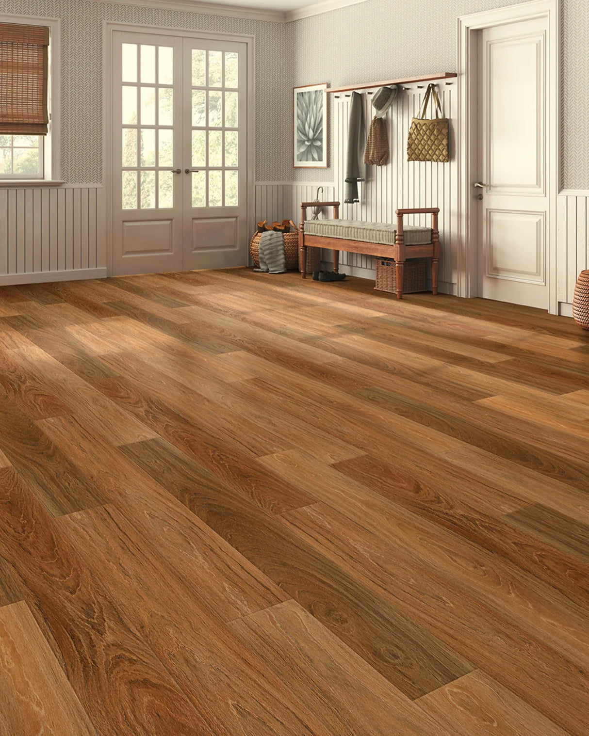 WPC Luxury Vinyl Flooring, Click Lock Floating, Sao Paulo, 7" X 60" X 8mm, 20 mil Wear Layer - Epic Collection (23.62 SQFT/CTN)
