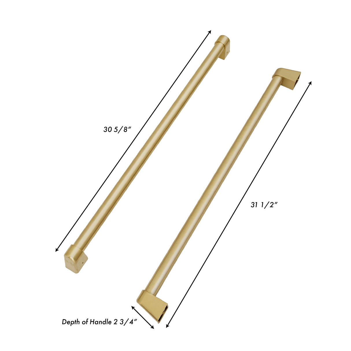 ZLINE Autograph Edition Champagne Bronze Traditional Handles (Set of 4) for Counter-Depth and Standard-Depth Refrigerators (RFMHZ-36-CB)