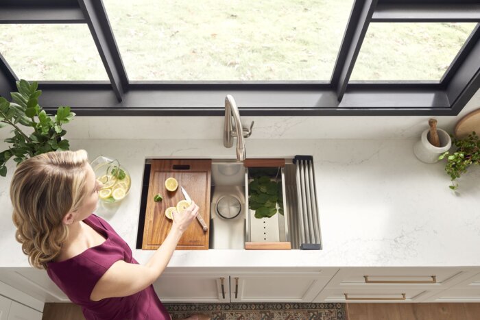 30-inch Workstation Rounded Corners Undermount Ledge Kitchen Sink with Accessories – RVH8320