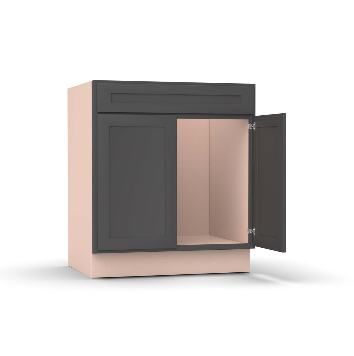 Liberty Shaker Grey - 30 Inch Sink Base Cabinet - 30" Width x 34.5" Height x 24" Depth