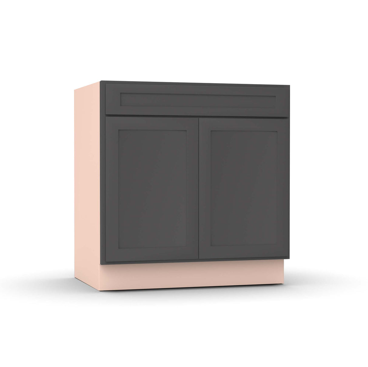 Liberty Shaker Grey - 33 Inch Sink Base Cabinet - 33" Width x 34.5" Height x 24" Depth