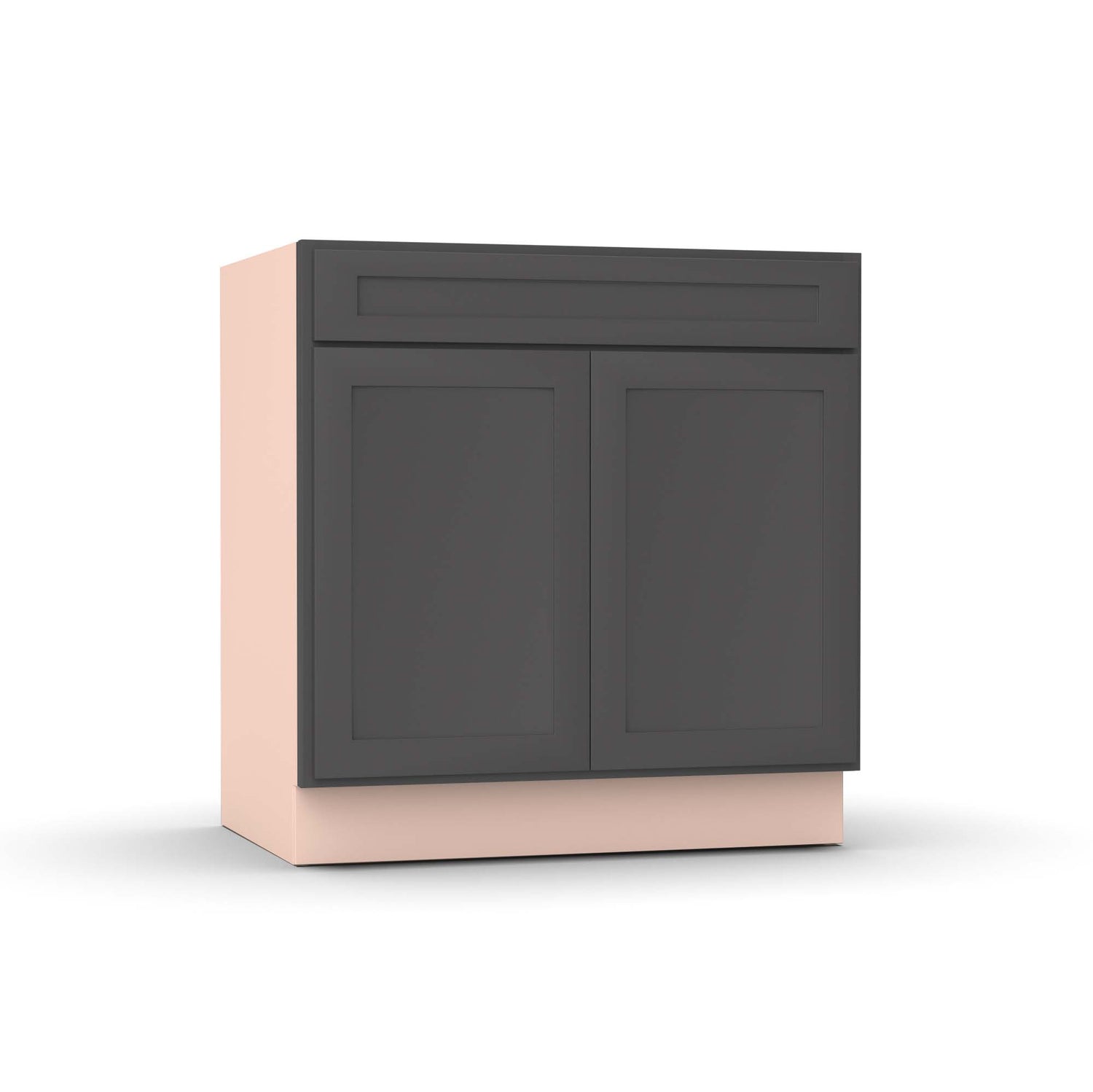 Liberty Shaker Grey - 33 Inch Sink Base Cabinet - 33" Width x 34.5" Height x 24" Depth