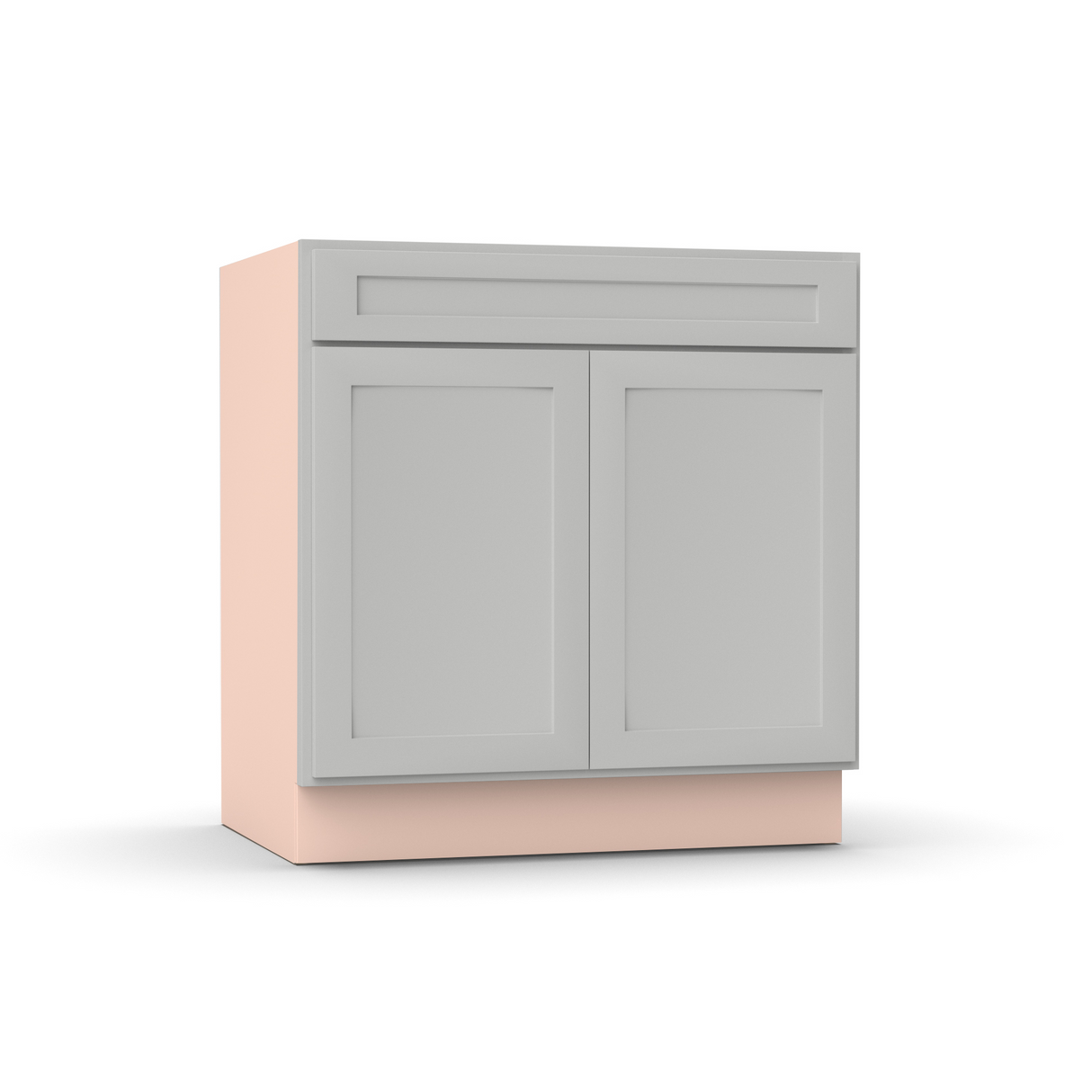 Liberty Shaker Ashen - 33 Inch Sink Base Cabinet - 33" Width x 34.5" Height x 24" Depth