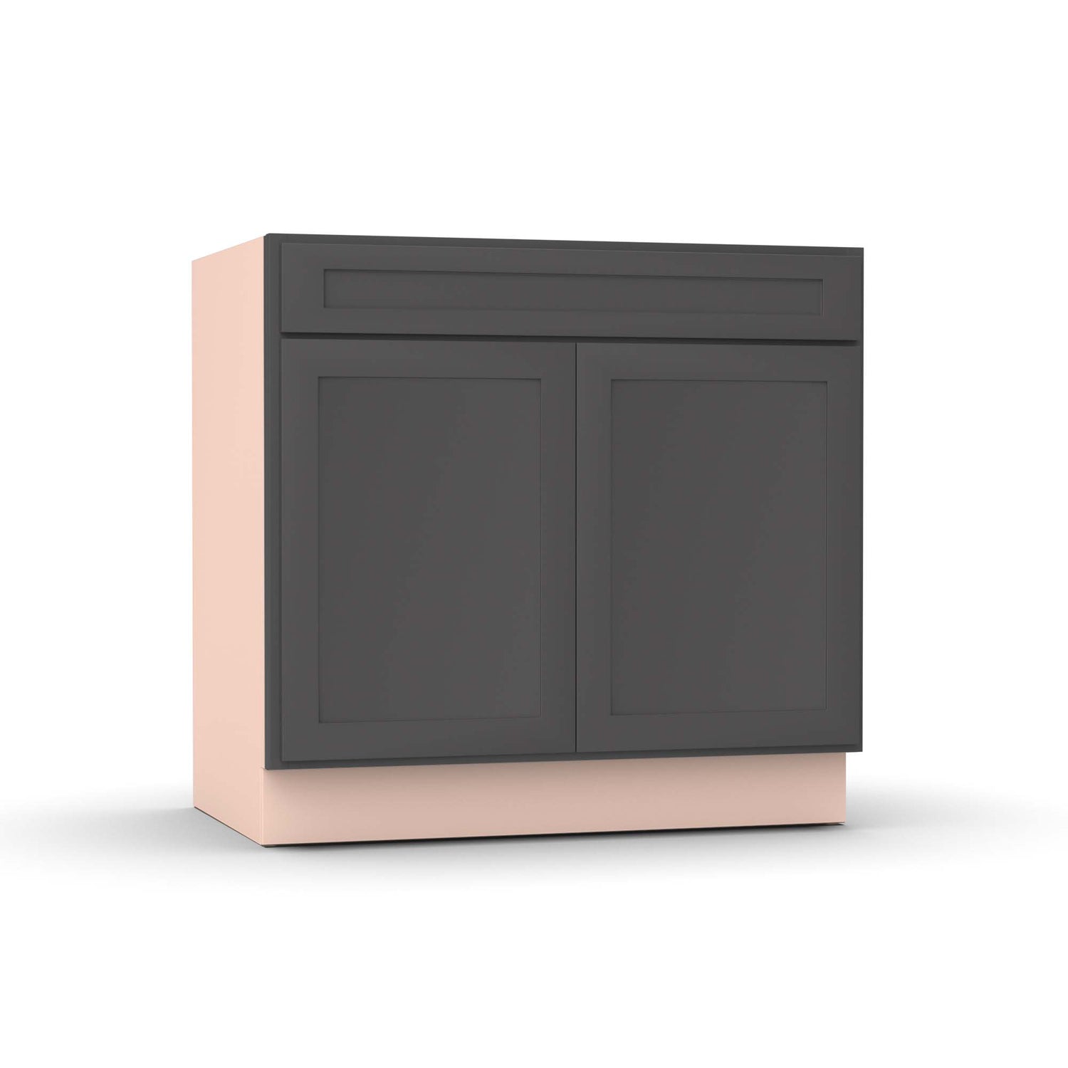 Liberty Shaker Grey - 36 Inch Sink Base Cabinet - 36" Width x 34.5" Height x 24" Depth