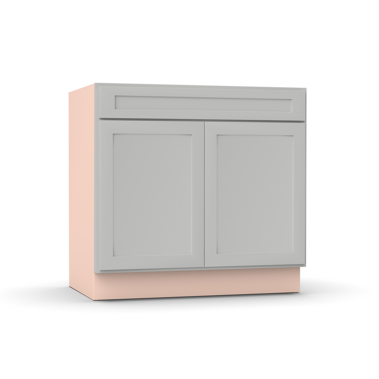 Liberty Shaker Ashen - 36 Inch Sink Base Cabinet - 36" Width x 34.5" Height x 24" Depth