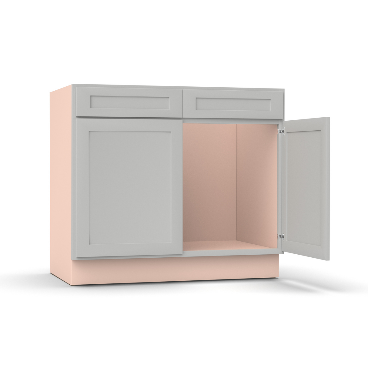 Liberty Shaker Ashen - 39 Inch Sink Base Cabinet - 39" Width x 34.5" Height x 24" Depth