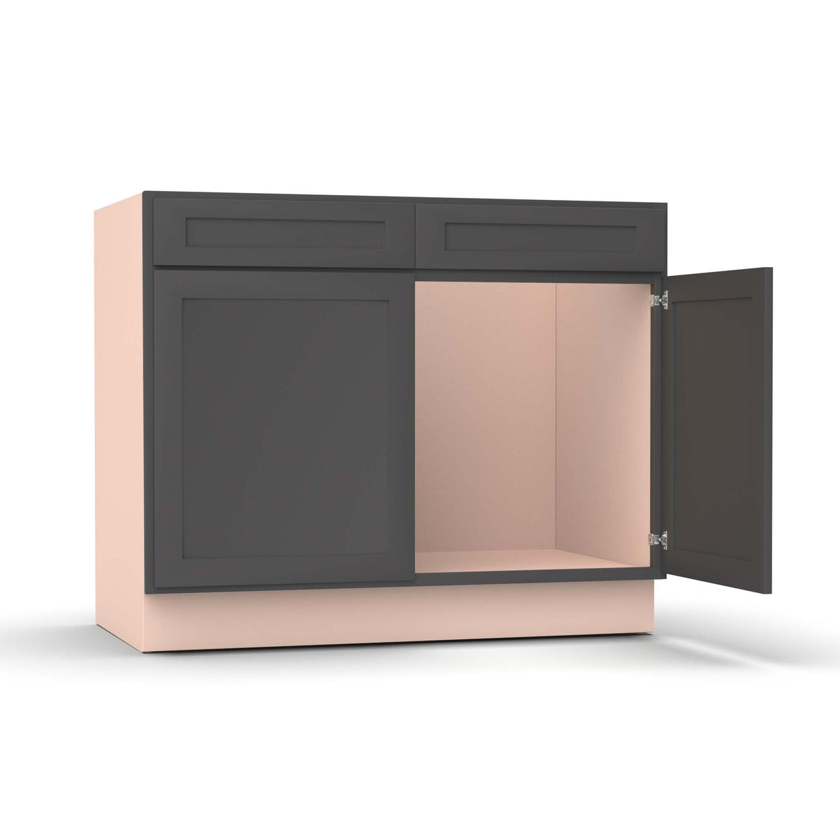 Liberty Shaker Grey - 42 Inch Sink Base Cabinet - 42" Width x 34.5" Height x 24" Depth