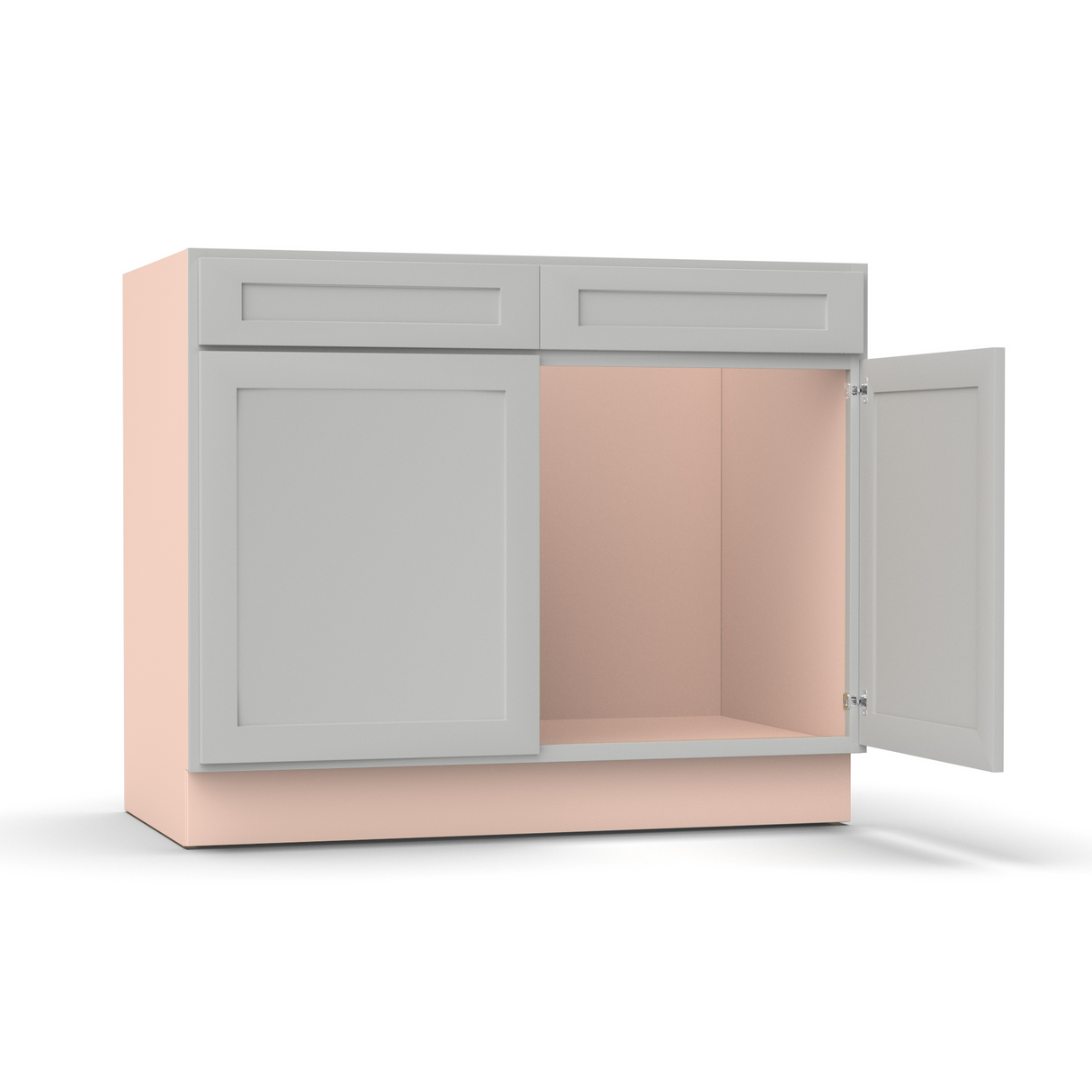 Liberty Shaker Ashen - 42 Inch Sink Base Cabinet - 42" Width x 34.5" Height x 24" Depth