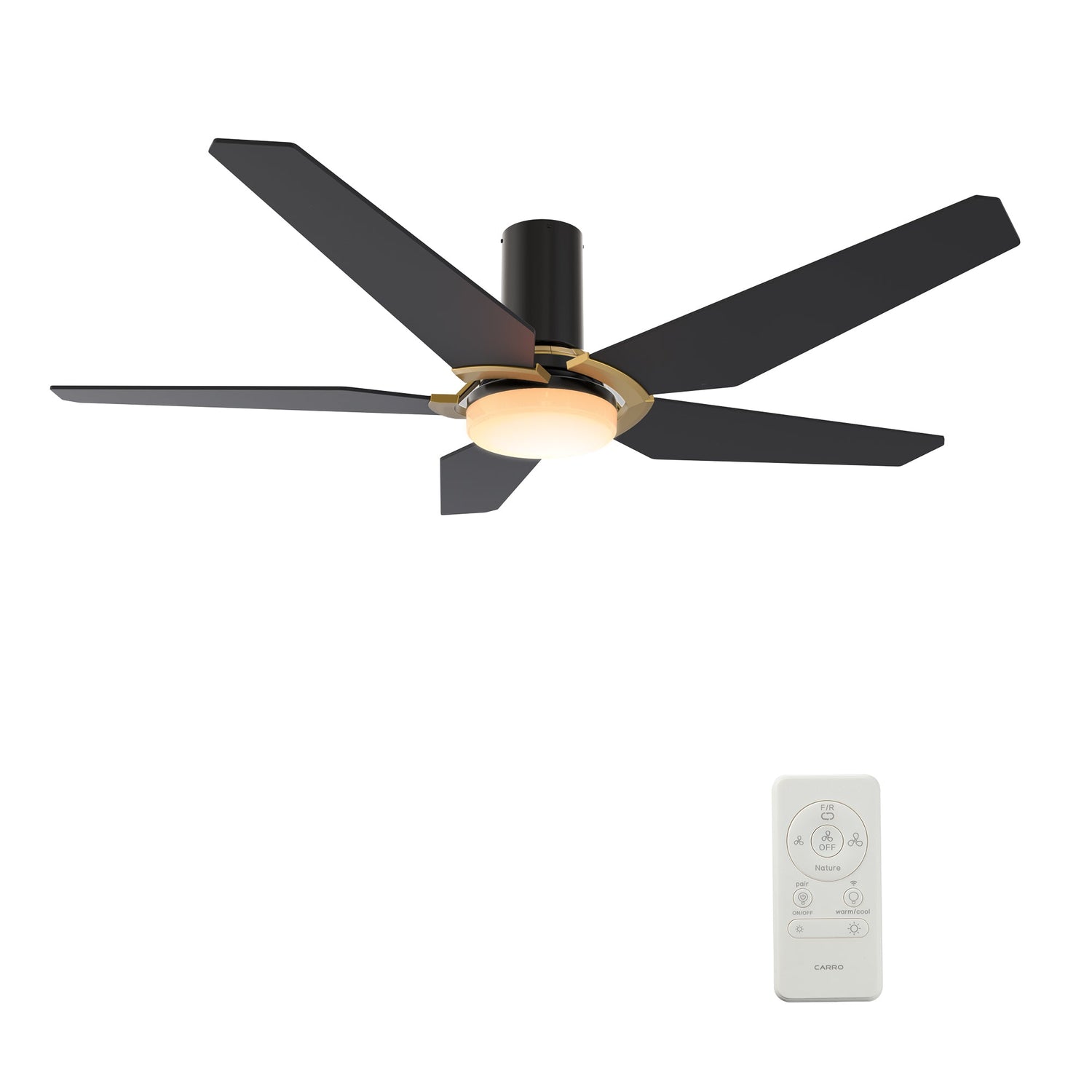 KAJ 48 In 5 Blade Smart Ceiling Fan With Integrated LED Lights With Google Home