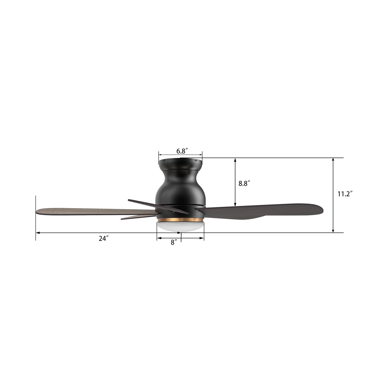 DUBOIS 48 In 5 Blade Smart Ceiling Fan With Integrated LED Lights With Google Home