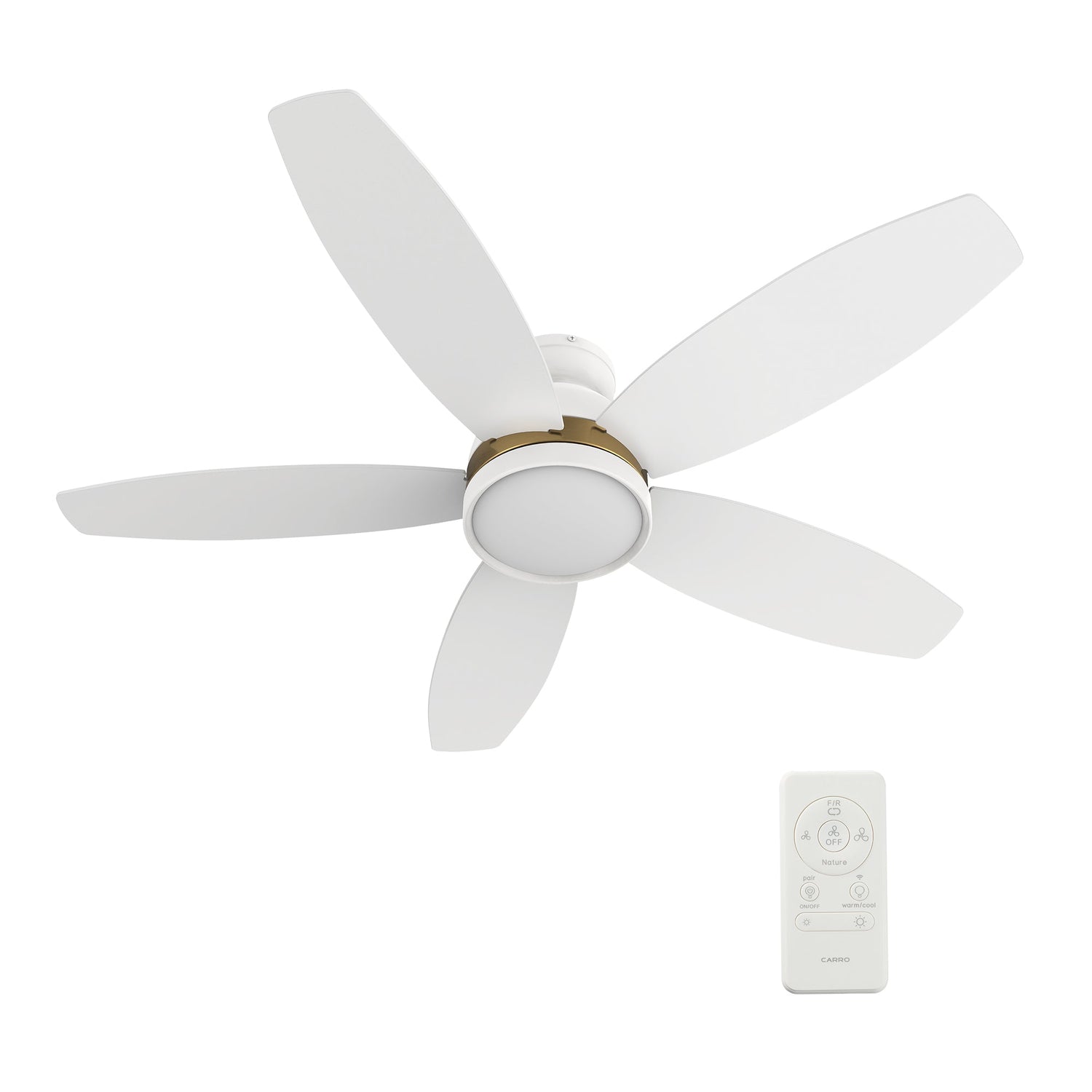 FREMONT 48 In 5 Blade Smart Ceiling Fan With Integrated LED Lights With Google Home