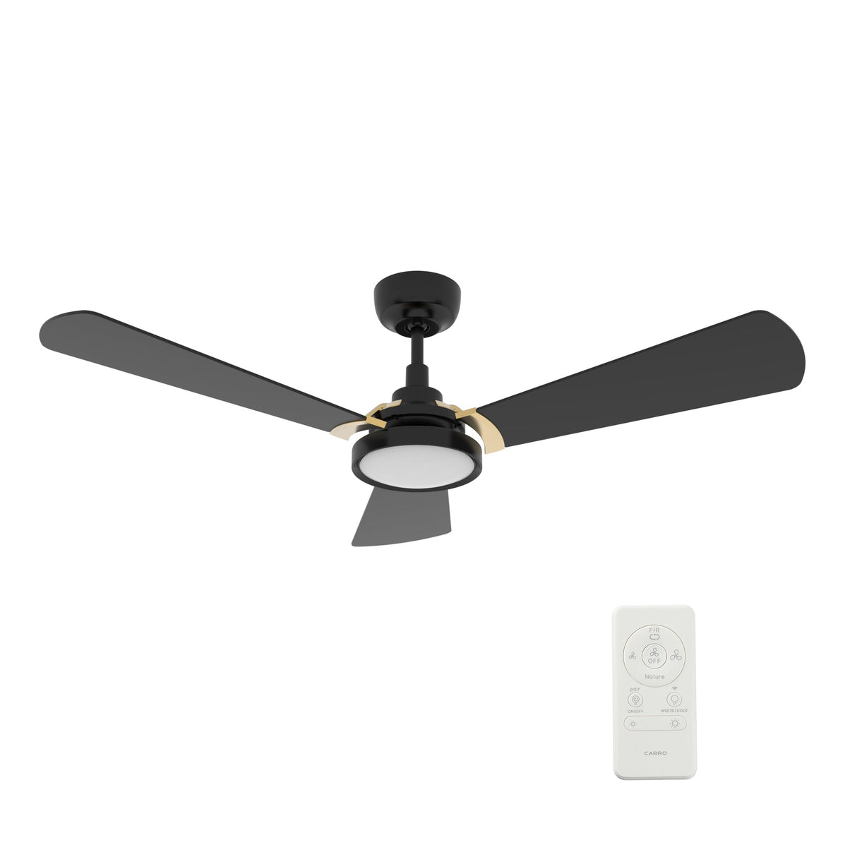 BRISA 52 In 3 Blade Smart Ceiling Fan With Integrated LED Lights With Google Home
