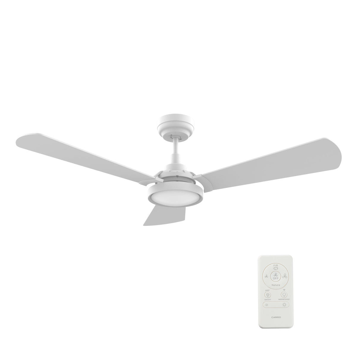 BRISA 52 In 3 Blade Smart Ceiling Fan With Integrated LED Lights With Google Home