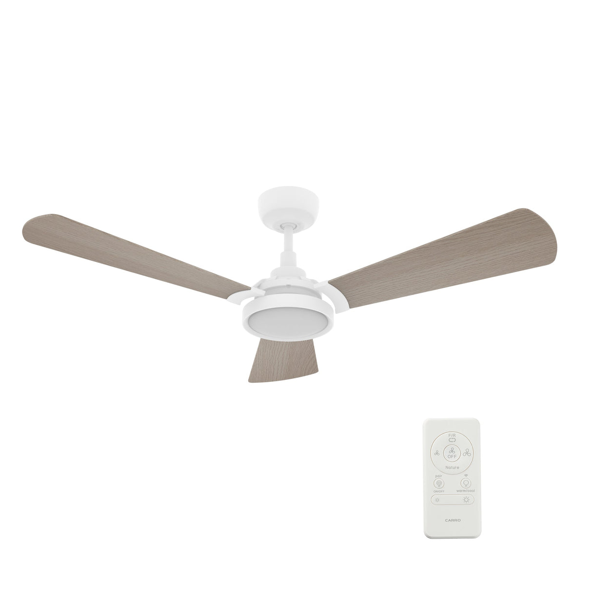 BRISA 52 In 3 Blade Smart Ceiling Fan With Integrated LED Lights With Google Home