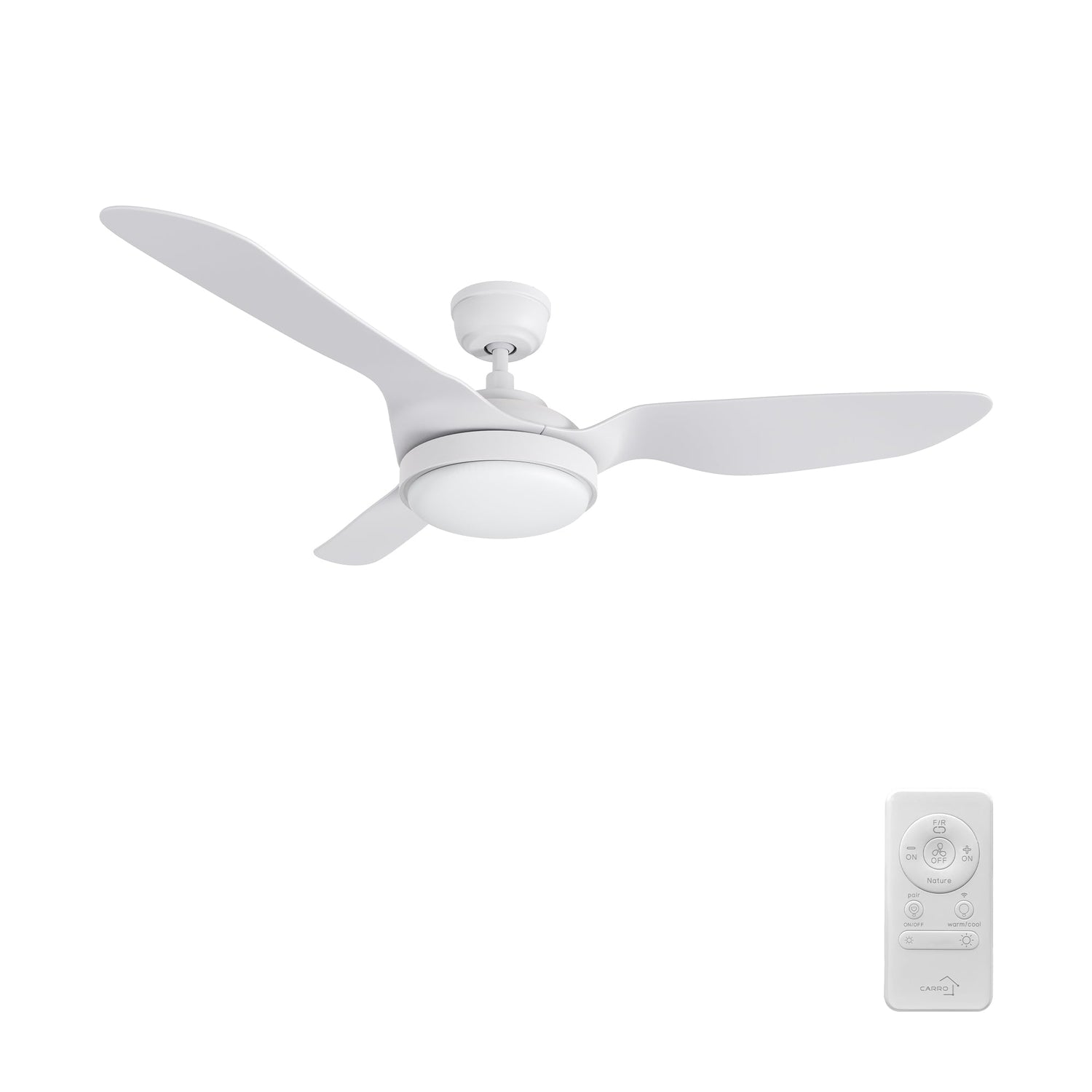 VENA 52 In 3 Blade Smart Ceiling Fan With Integrated LED Lights With Google Home