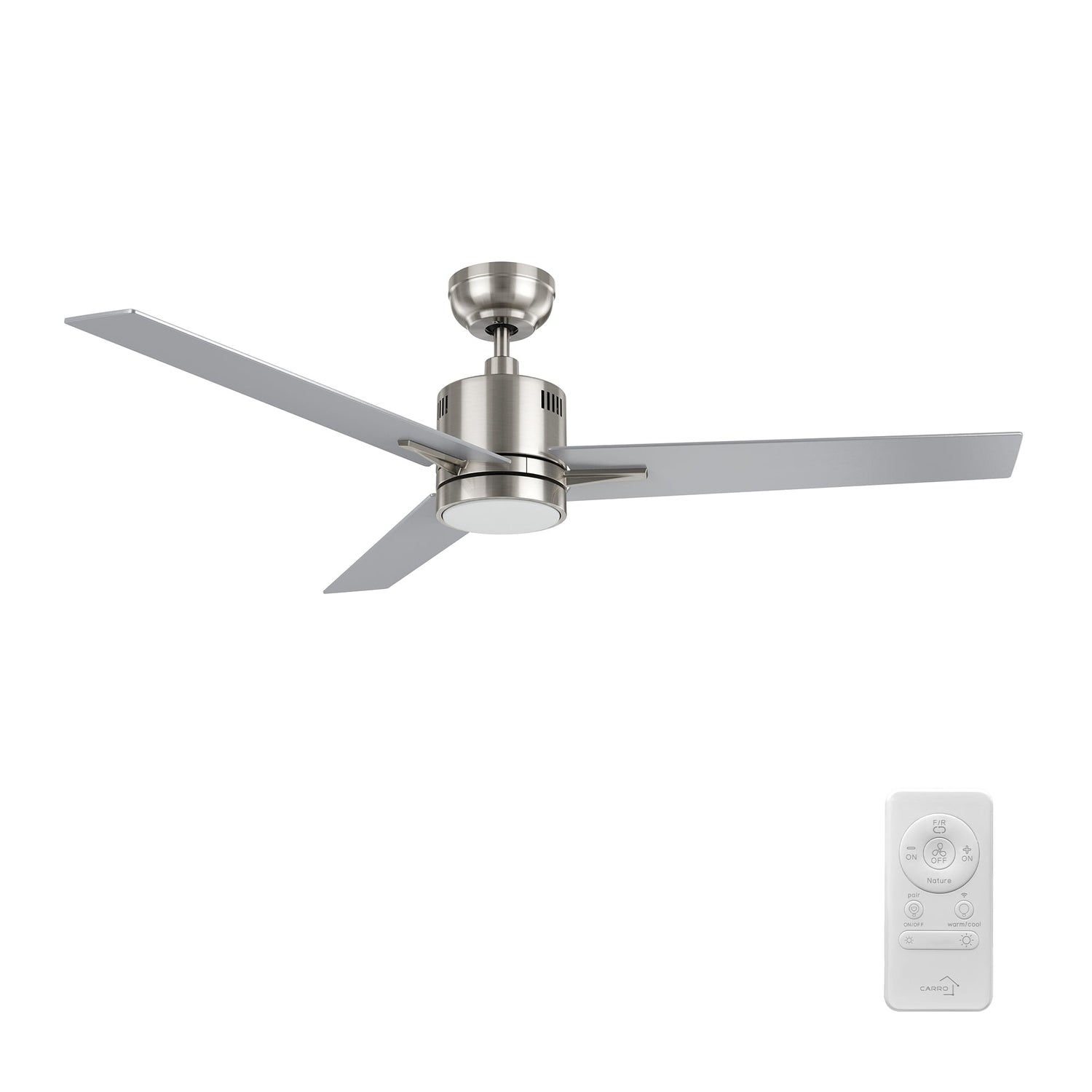MONTGOMERY 52 In 3 Blade Smart Ceiling Fan With Integrated LED Lights With Google Home