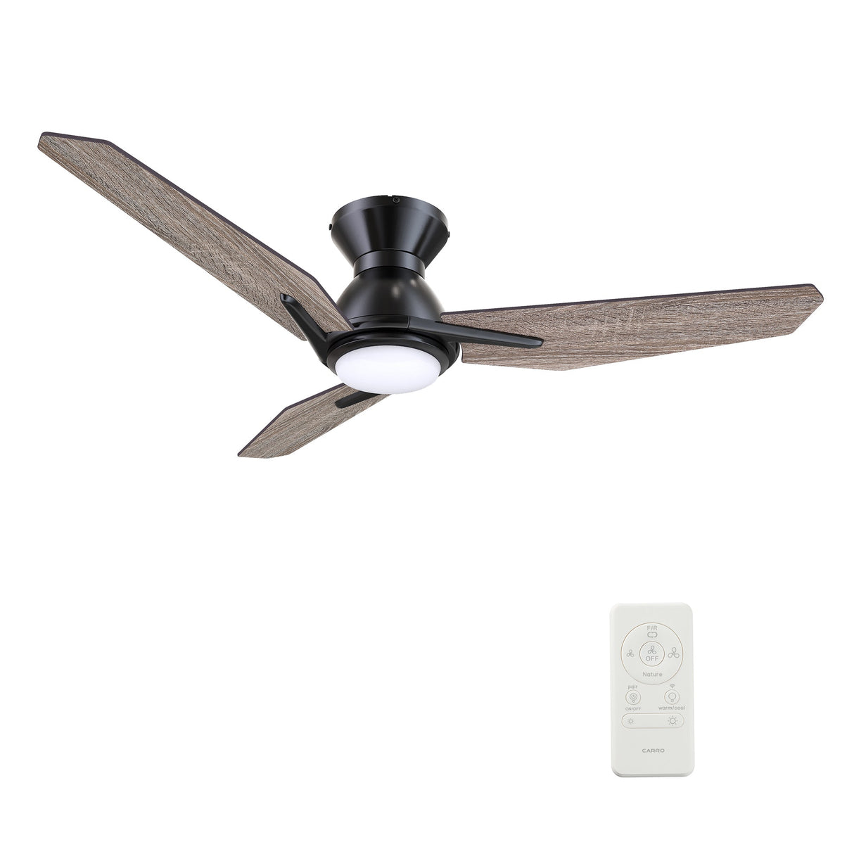 CALEN 52 In 3 Blade Smart Ceiling Fan With Integrated LED Lights With Google Home