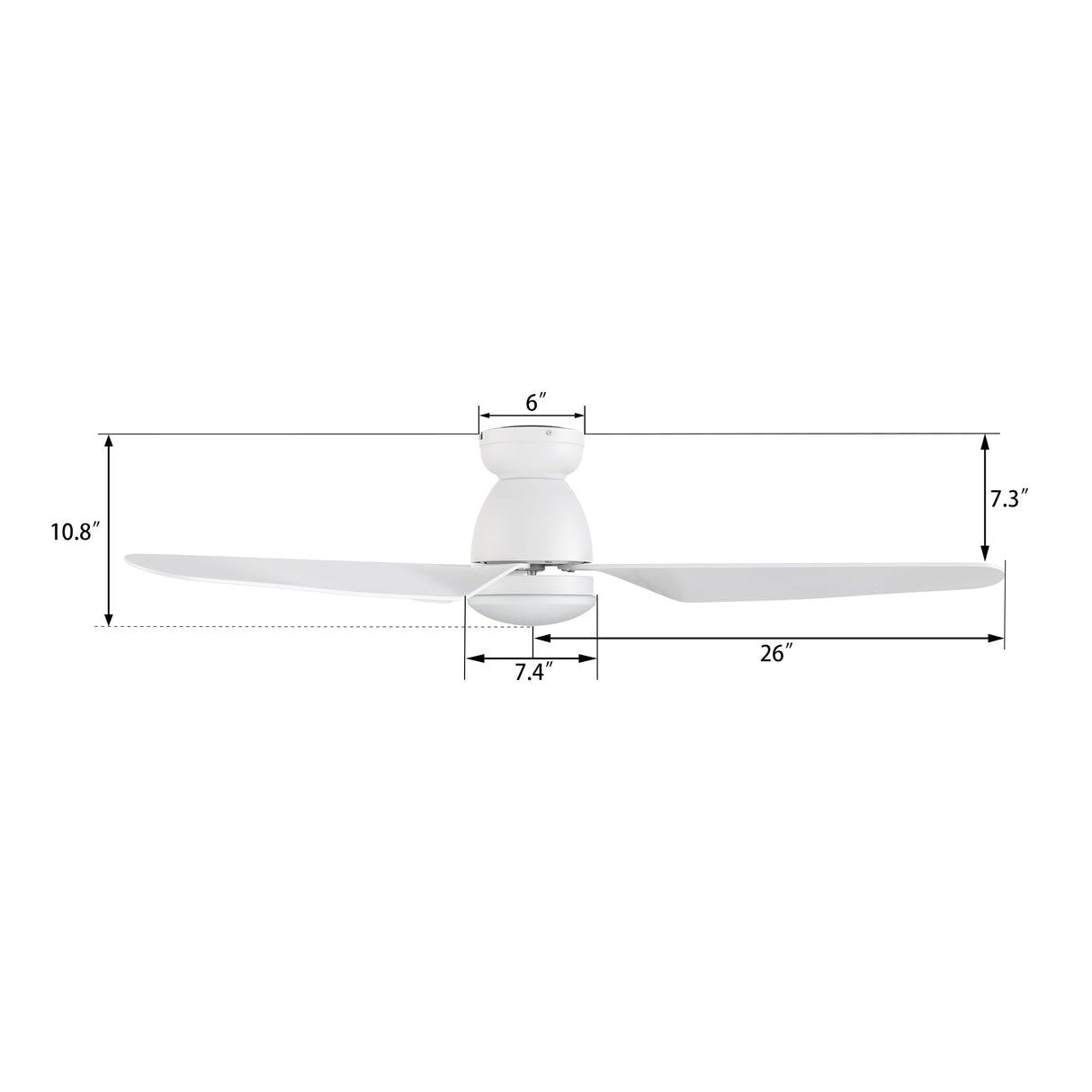 DENVER 52 In 3 Blade Smart Ceiling Fan With Integrated LED Lights With Google Home