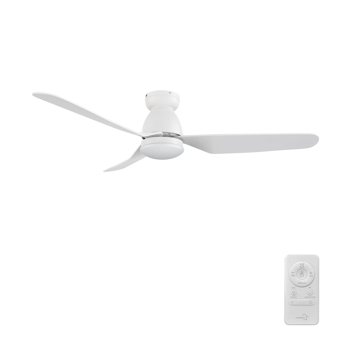 DENVER 52 In 3 Blade Smart Ceiling Fan With Integrated LED Lights With Google Home