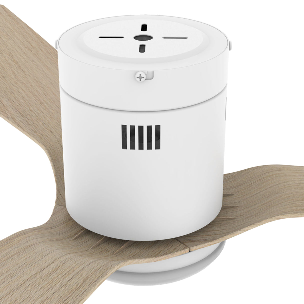 Spezia 52 Inch 3 Blade Flush Mount Smart Ceiling Fan With Led Light Kit Remote White Bamboo Wood