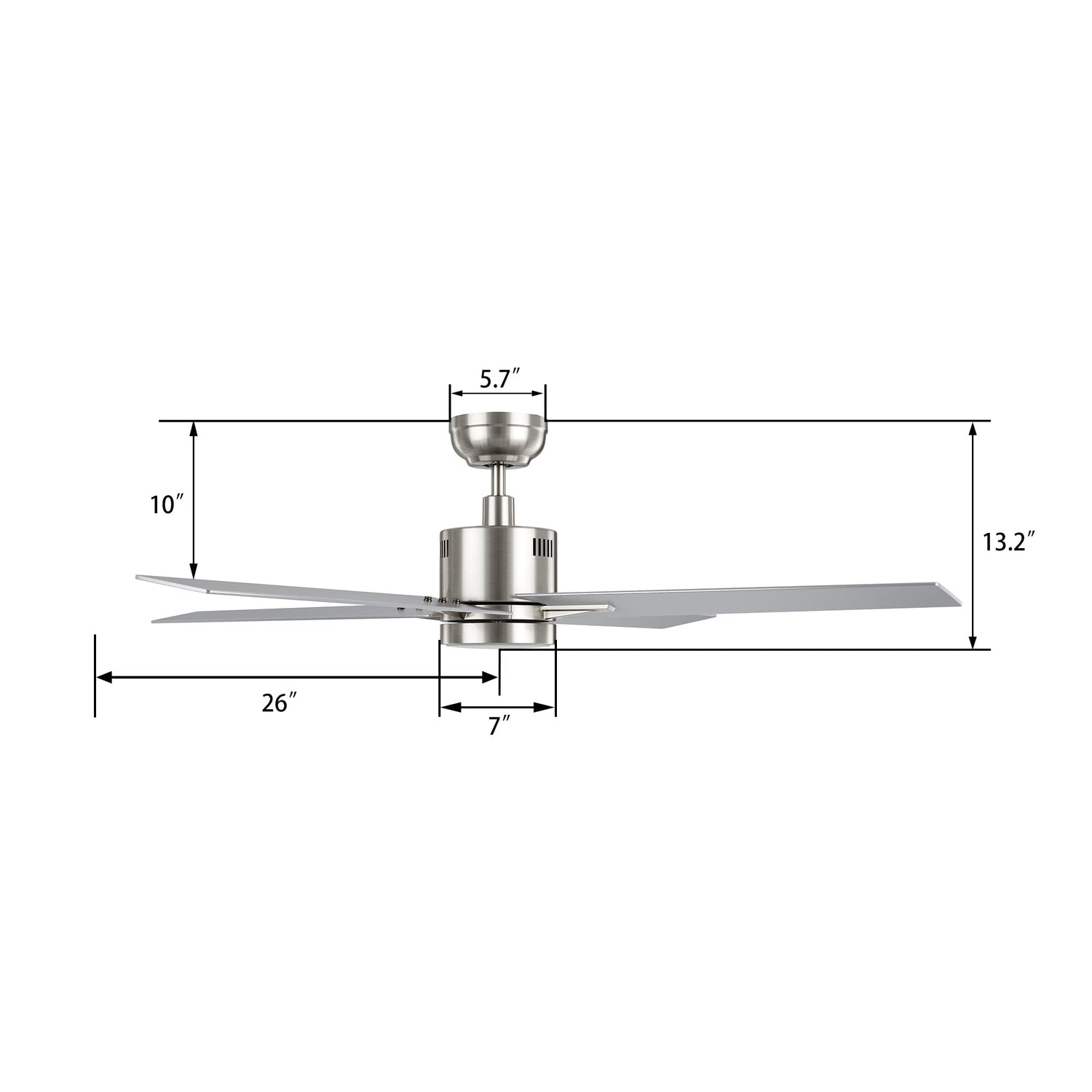 MONTGOMERY 52 In 4 Blade Smart Ceiling Fan With Integrated LED Lights With Google Home
