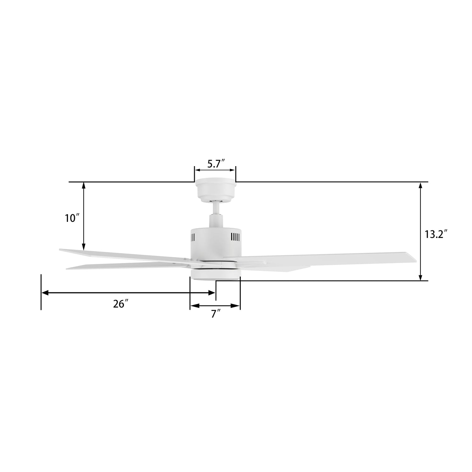 MONTGOMERY 52 In 4 Blade Smart Ceiling Fan With Integrated LED Lights With Google Home