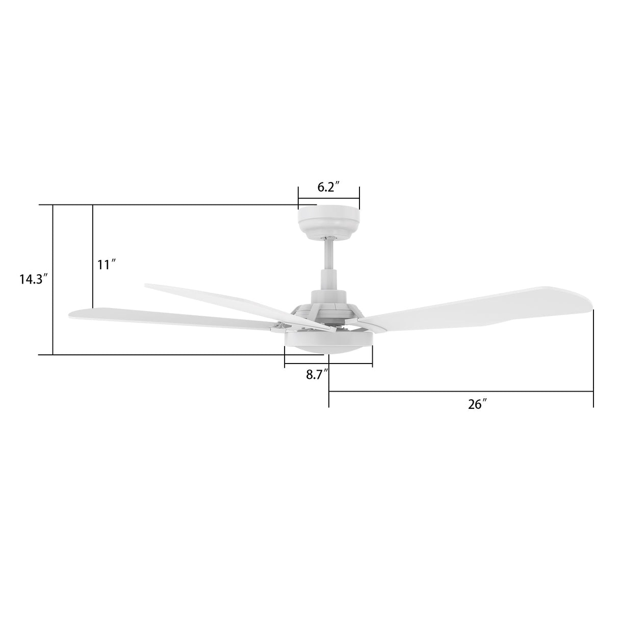 BRISA 52 In 5 Blade Smart Ceiling Fan With Integrated LED Lights With Google Home