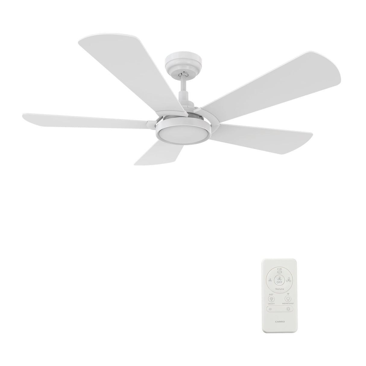 BRISA 52 In 5 Blade Smart Ceiling Fan With Integrated LED Lights With Google Home