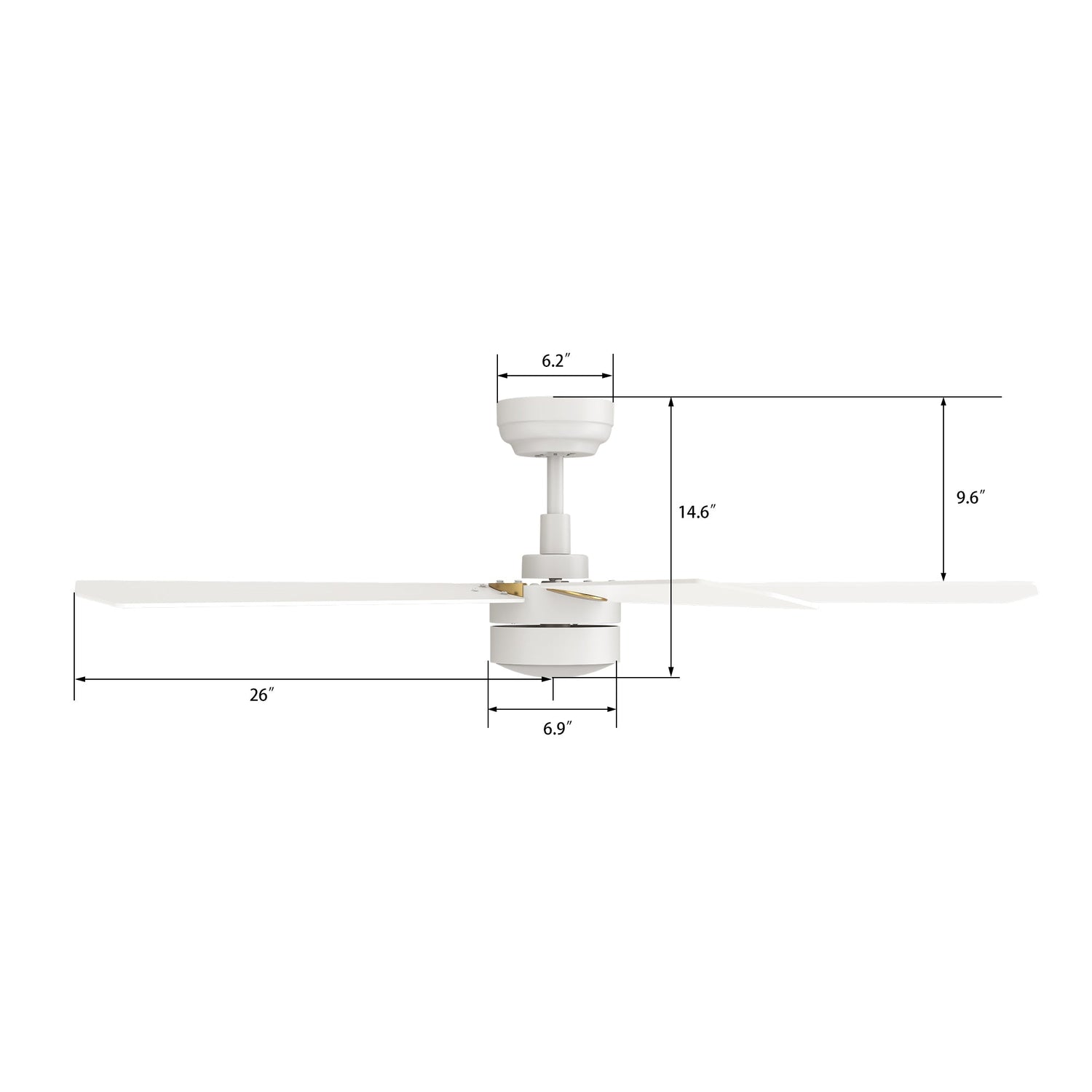 TARRASA 52 In 5 Blade Smart Ceiling Fan With Integrated LED Lights With Google Home