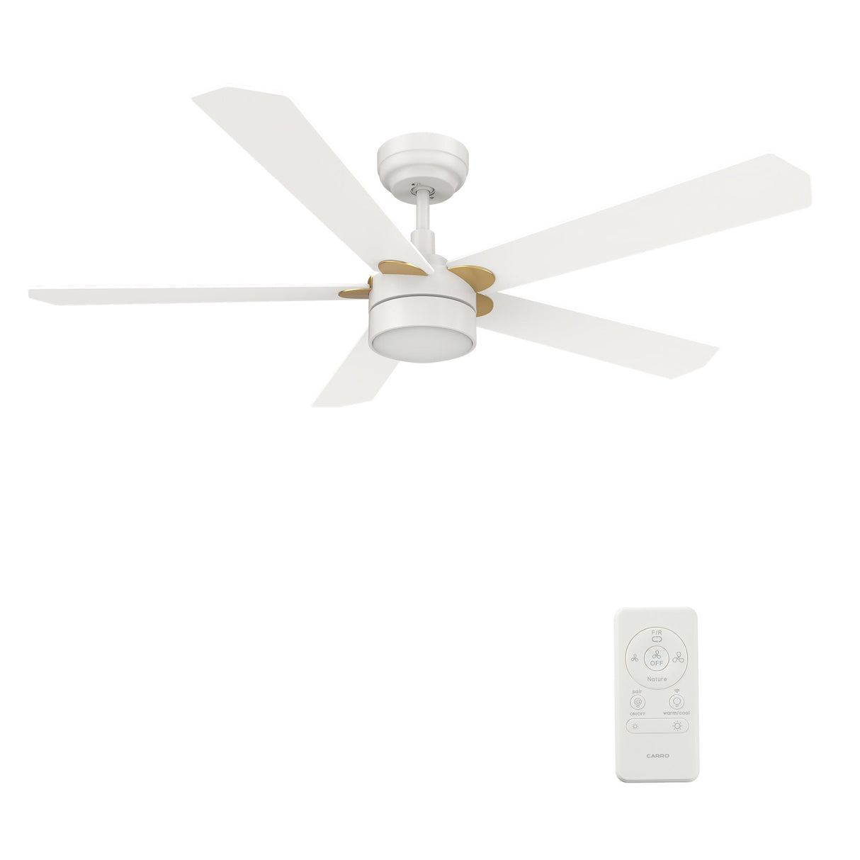 TARRASA 52 In 5 Blade Smart Ceiling Fan With Integrated LED Lights With Google Home