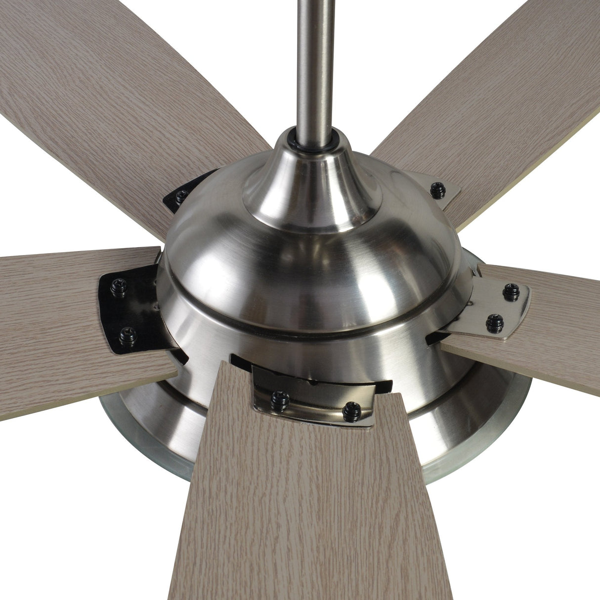 Journey 52 Inch 5 Blade Smart Ceiling Fan With Led Light Kit Remote Silver Light Wood