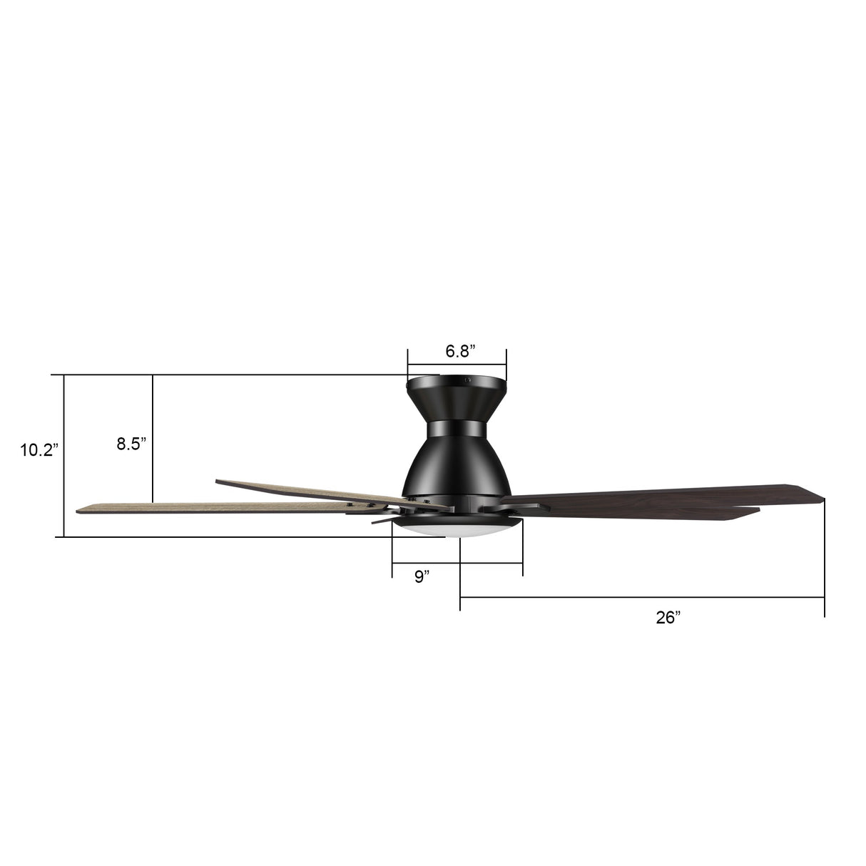 ESPEAR 52 In 5 Blade Smart Ceiling Fan With Integrated LED Lights With Google Home