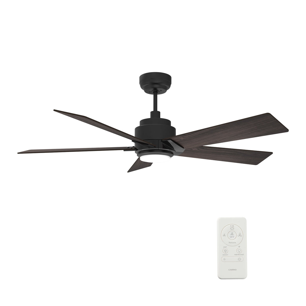 ASCENDER 52 In 5 Blade Smart Ceiling Fan With Integrated LED Lights With Google Home