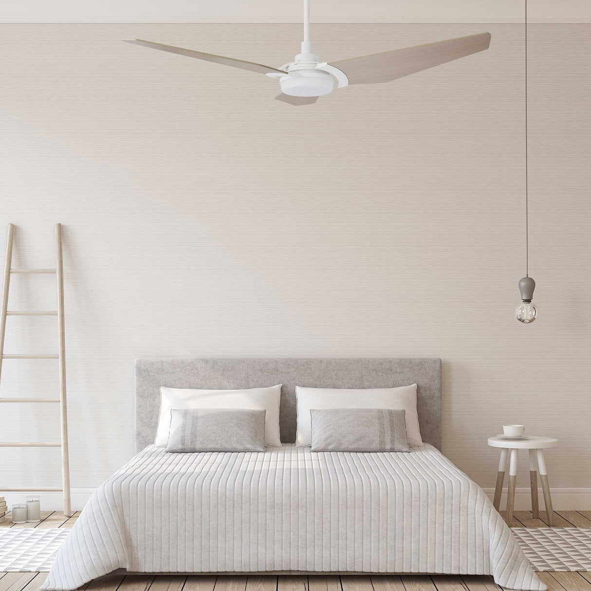 KAJ 56 In 3 Blade Smart Ceiling Fan With Integrated LED Lights With Google Home