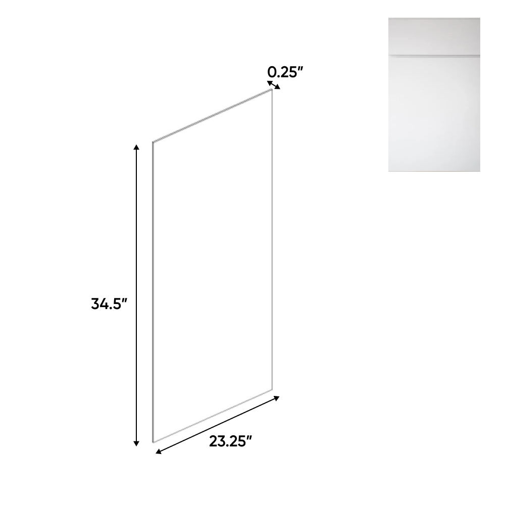 Sonoma White - 23.25 Inch Side Finished Skins Accessories - 23.25" Width x 34.5" Height x .25" Depth