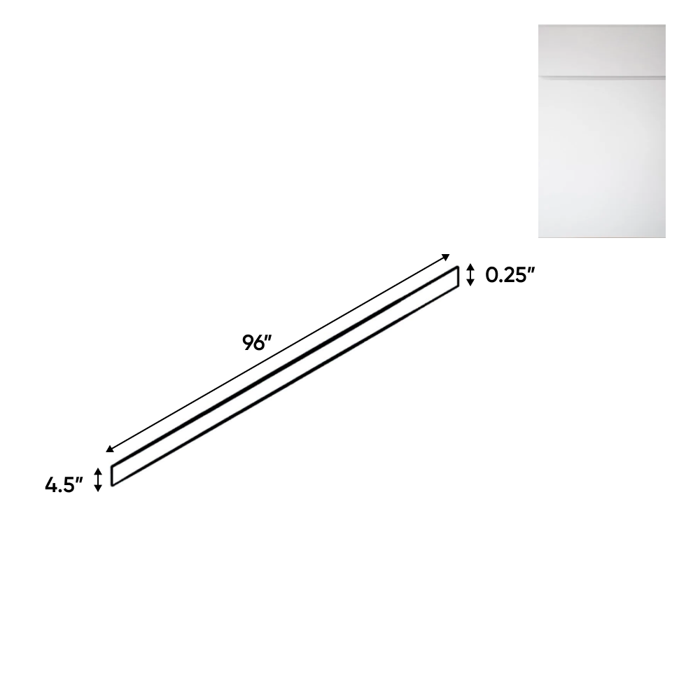 Sonoma White - 96 Inch Toe Kick Accessories - 96" Width x 4.5" Height x 0.25" Depth