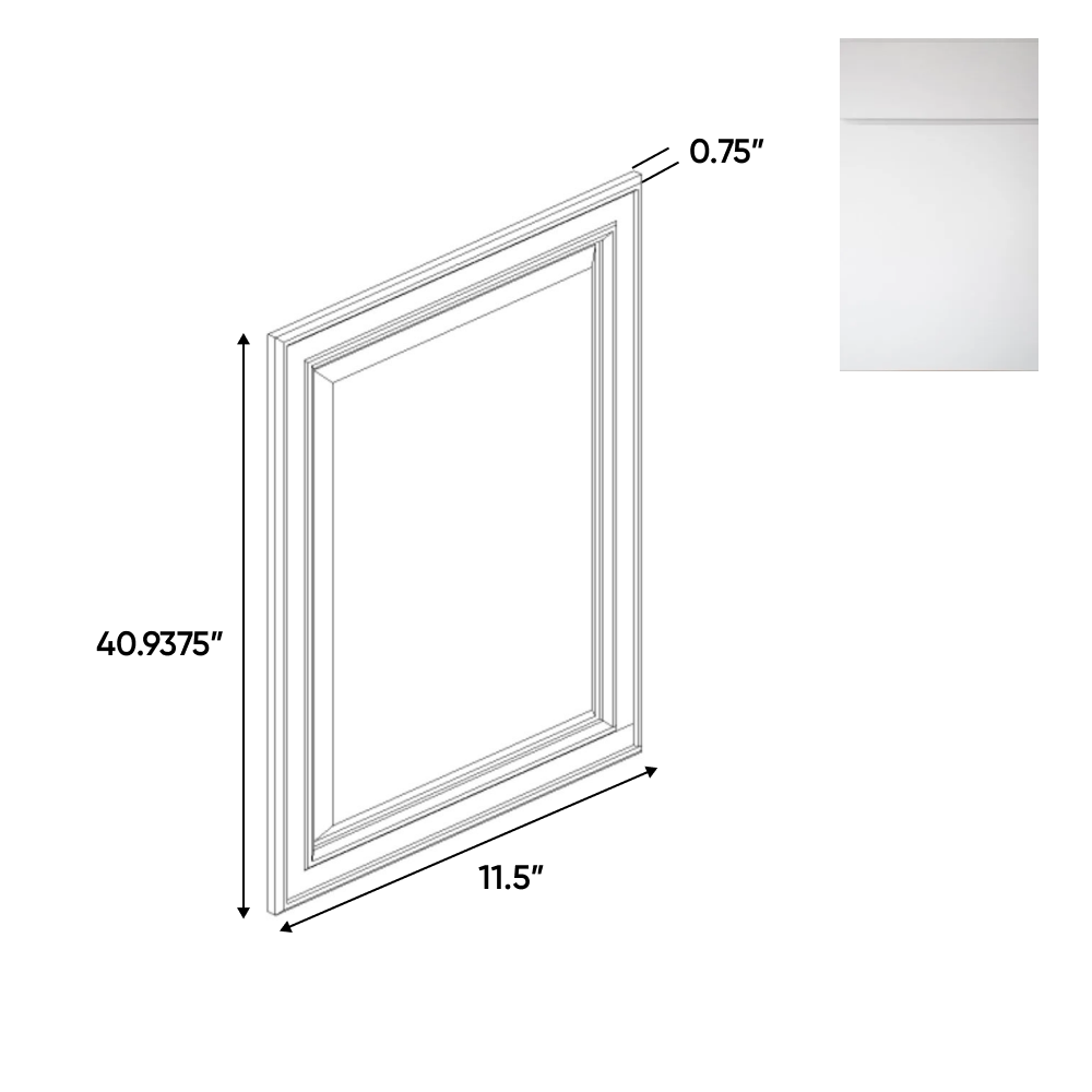 Sonoma White - 11.5 Inch Decorative End Panel Doors Accessories - 11.5" Width x 40.9375" Height x .75" Depth