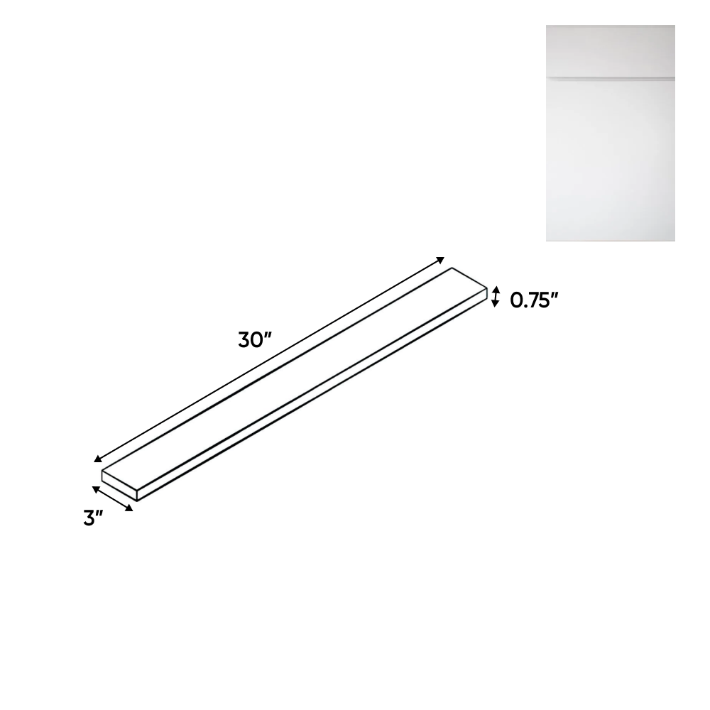 Sonoma White - 3 Inch Wall Fillers Accessories - 3" Width x 30" Height x .75" Depth