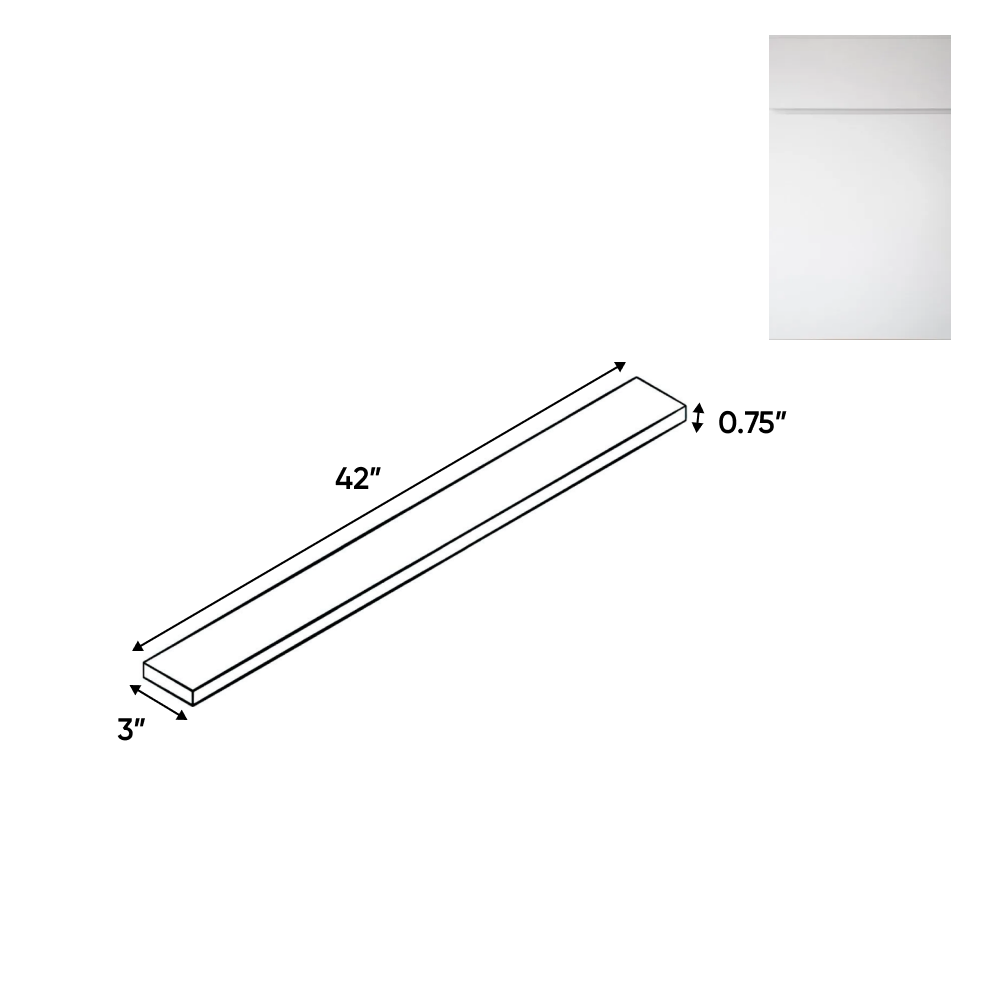 Sonoma White - 3 Inch Wall Fillers Accessories - 3" Width x 42" Height x .75" Depth