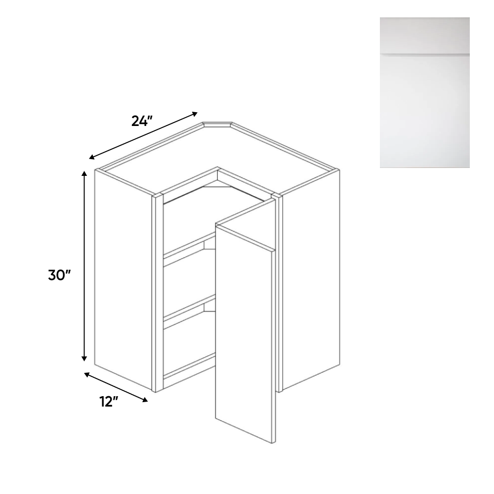 RTA - Sonoma White - Diagonal Corner Wall Cabinets - 24"W x 30"H x 12"D - SOW-WSC2430