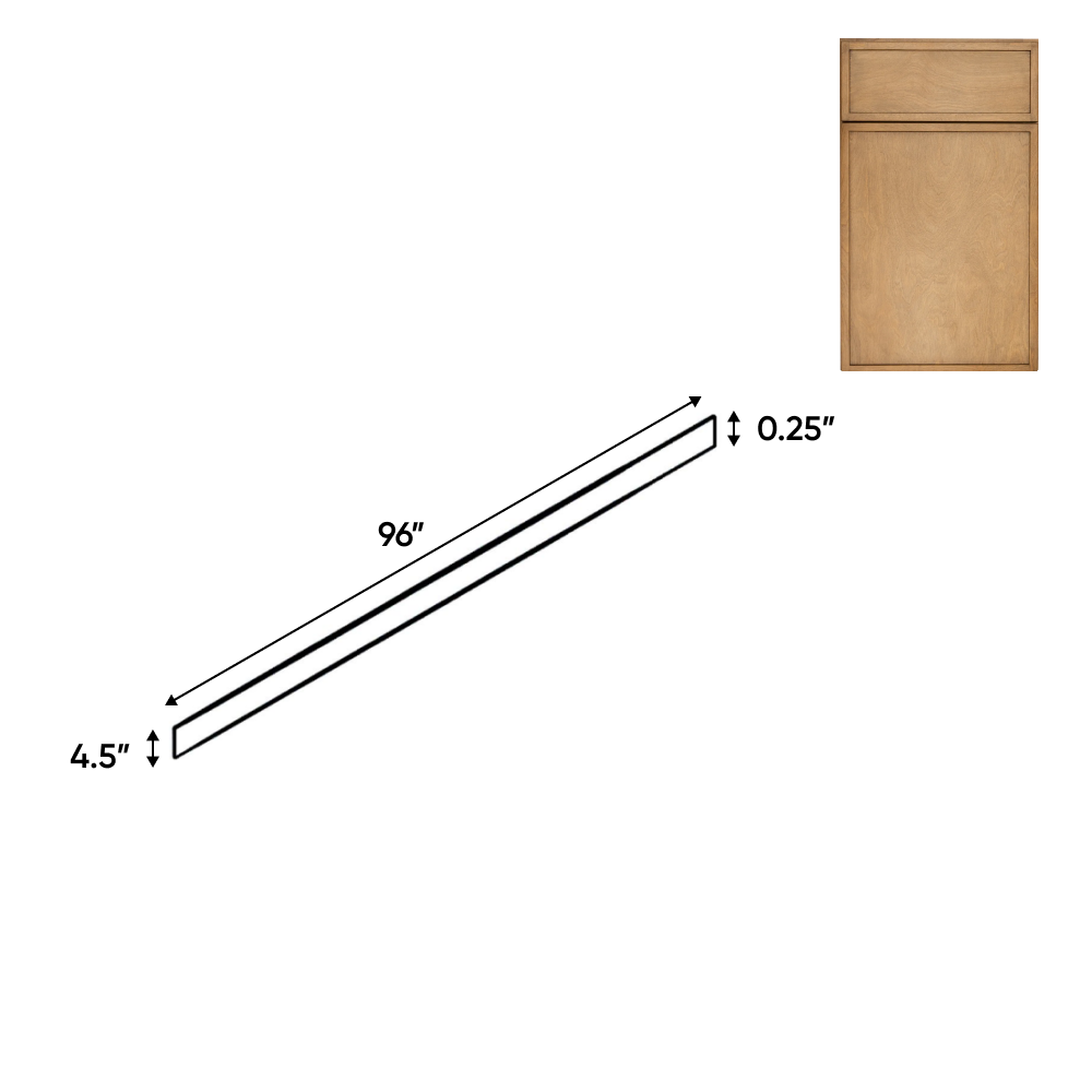 Slim Shaker Karamel - 96 Inch Toe Kick Accessories - 96" Width x 4.5" Height x 0.25" Depth