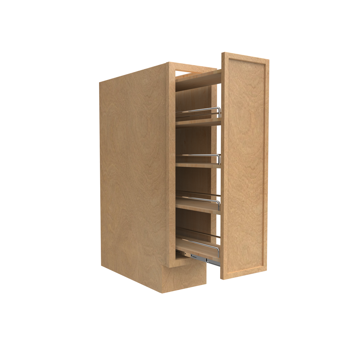 Slim Shaker Karamel - 9 Inch Spice Rack Base Cabinet - 09" Width x 34.5" Height x 24" Depth
