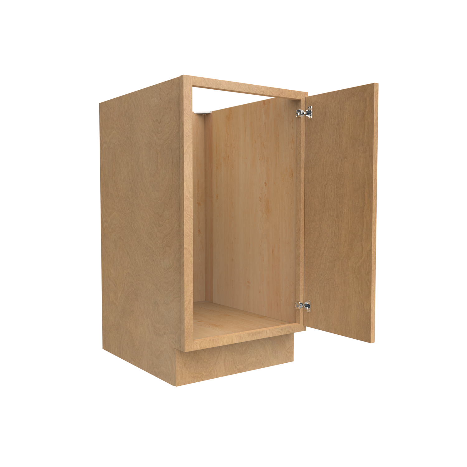 Slim Shaker Karamel - 18 Inch Full Height Single Door Base Cabinet - 18" Width x 34.5" Height x 24" Depth