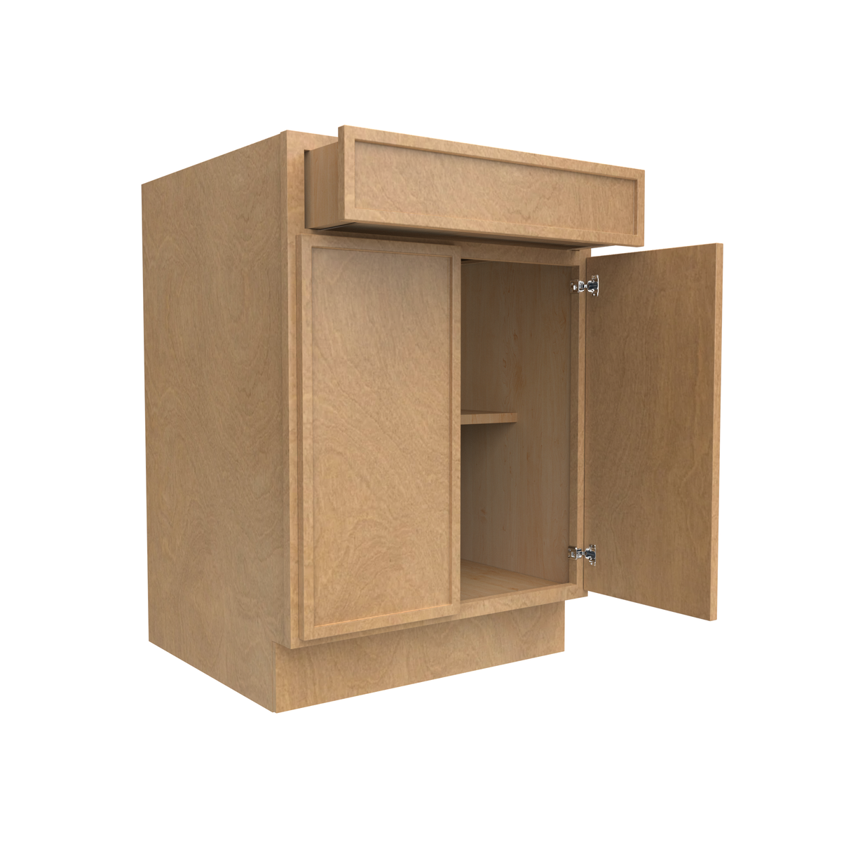 Slim Shaker Karamel - 24 Inch Double Door Base Cabinet - 24" Width x 34.5" Height x 24" Depth