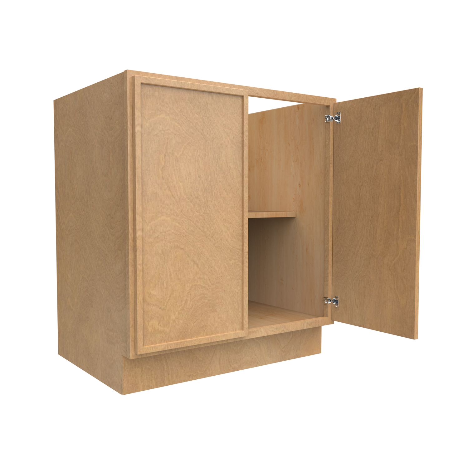 Slim Shaker Karamel - 30 Inch Full Height Double Door Base Cabinet - 30" Width x 34.5" Height x 24" Depth