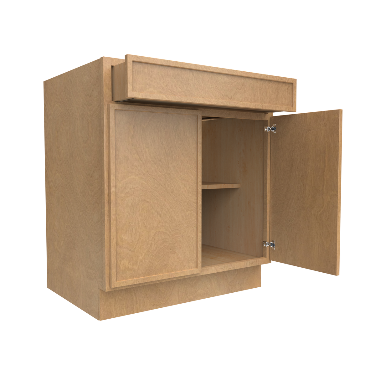 Slim Shaker Karamel - 30 Inch Double Door Base Cabinet - 30" Width x 34.5" Height x 24" Depth