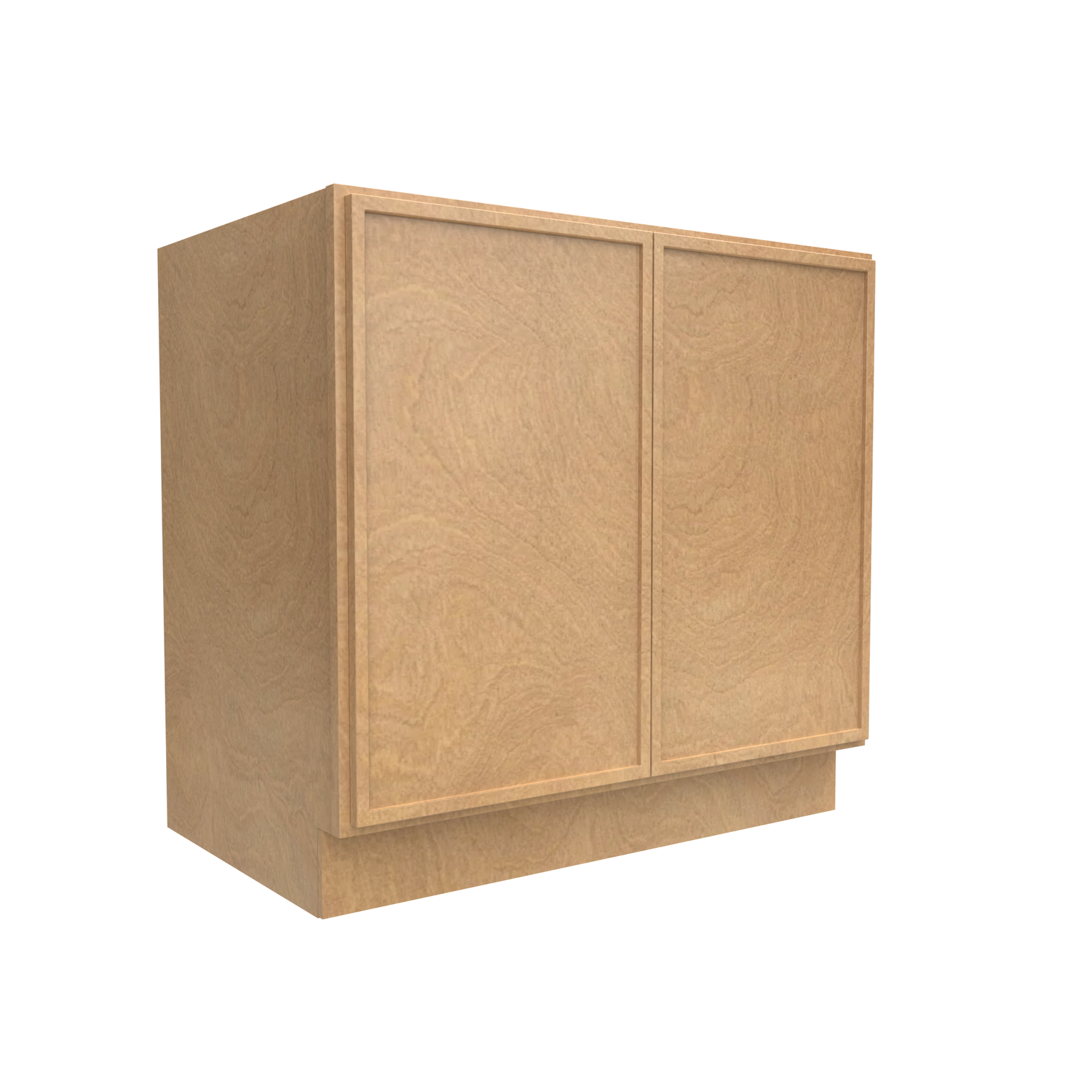 Slim Shaker Karamel - 33 Inch Full Height Double Door Base Cabinet - 33" Width x 34.5" Height x 24" Depth